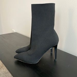 Express black sock booties